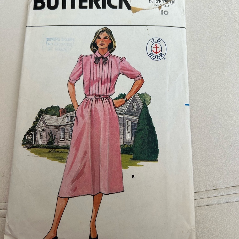 4/$50 Butterick 3100 woman vintage 1985 dress size 10 💚